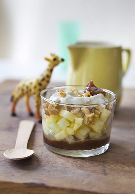 image de la recette Trifle pomme-noix-châtaigne